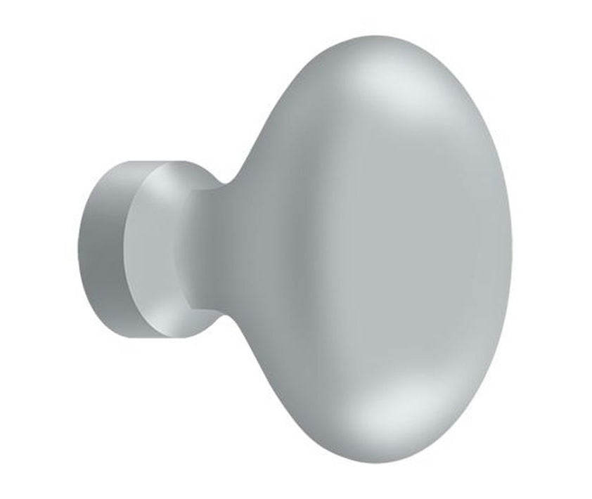 Deltana KE125U26D Oval/Egg Shape Cabinet Knob, Satin Chrome