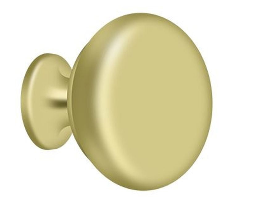 Deltana KR114U3 Solid Round Cabinet Knob, Bright Brass