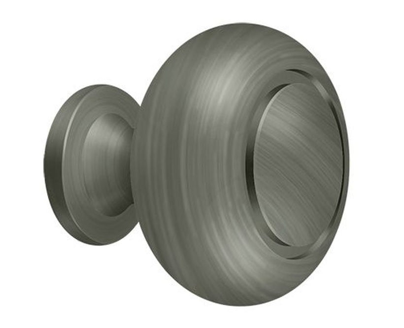 Deltana KR119U15A Groove Round Cabinet Knob, Antique Nickel