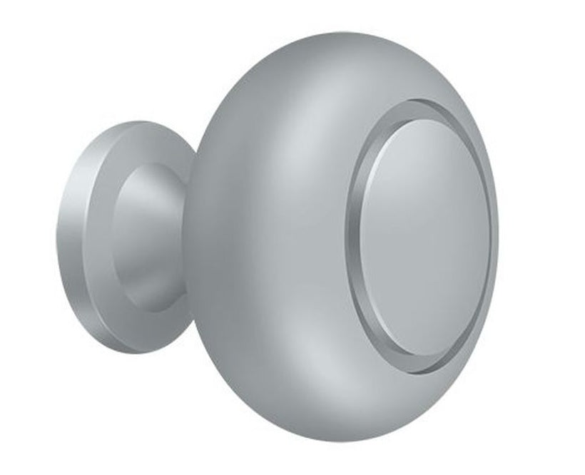Deltana KR119U26D Groove Round Cabinet Knob, Satin Chrome