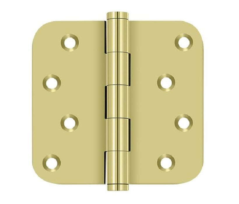 Deltana DSB4R53-RZ Zig-Zag Radius Hinge, Bright Brass