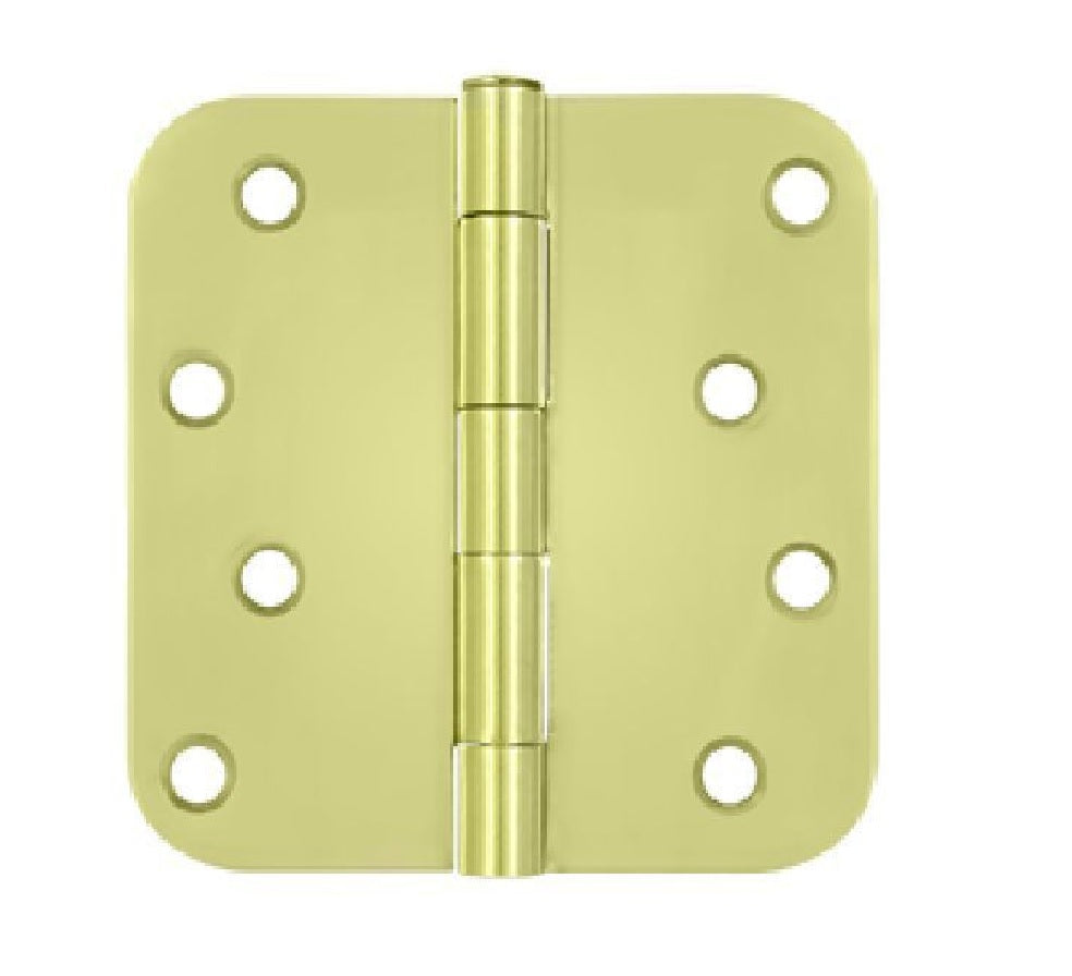 Deltana S44R53 Radius Hinge, Bright Brass