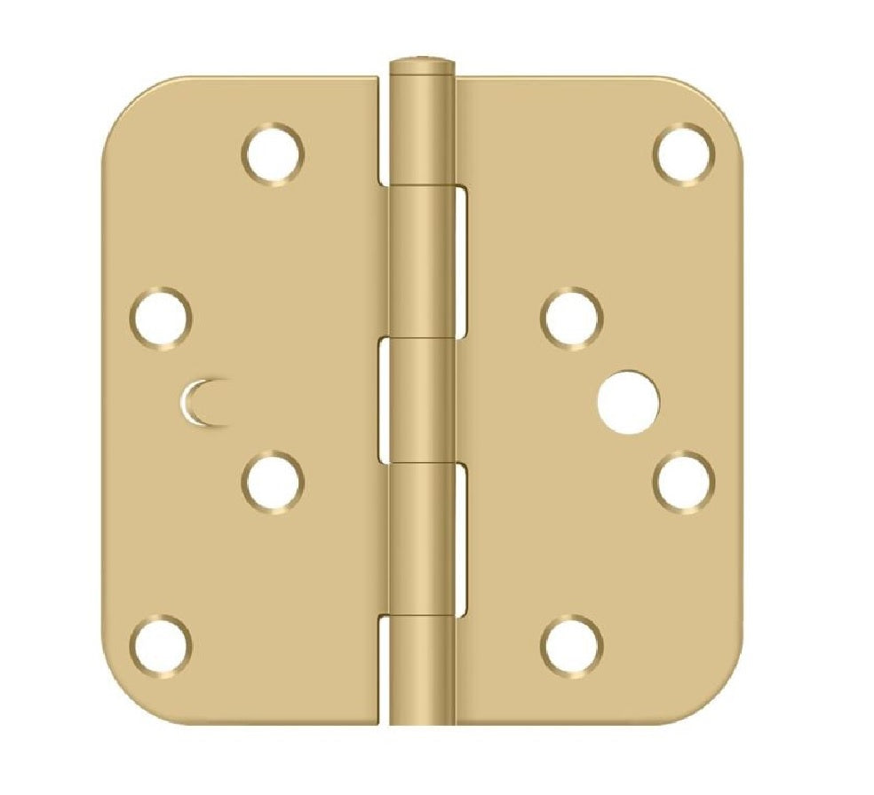 Deltana S44R54BMS Radius Hinge, Satin Brass