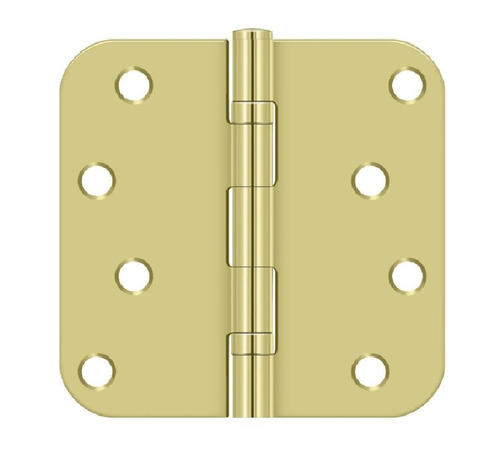Deltana S44R5BB3 Radius Hinge, Bright Brass
