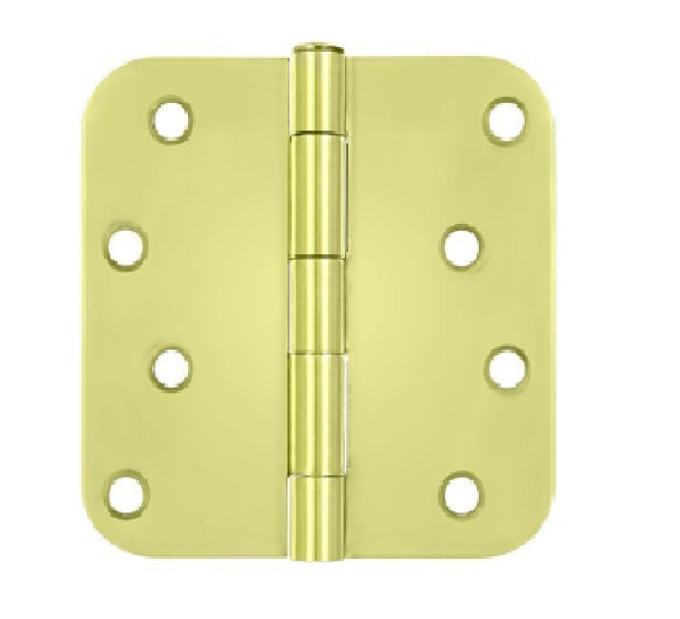 Deltana S44R5BK3 Radius Hinge, Bright Brass