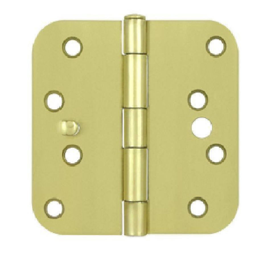 Deltana S44R5BK4S Radius Hinge, Satin Brass