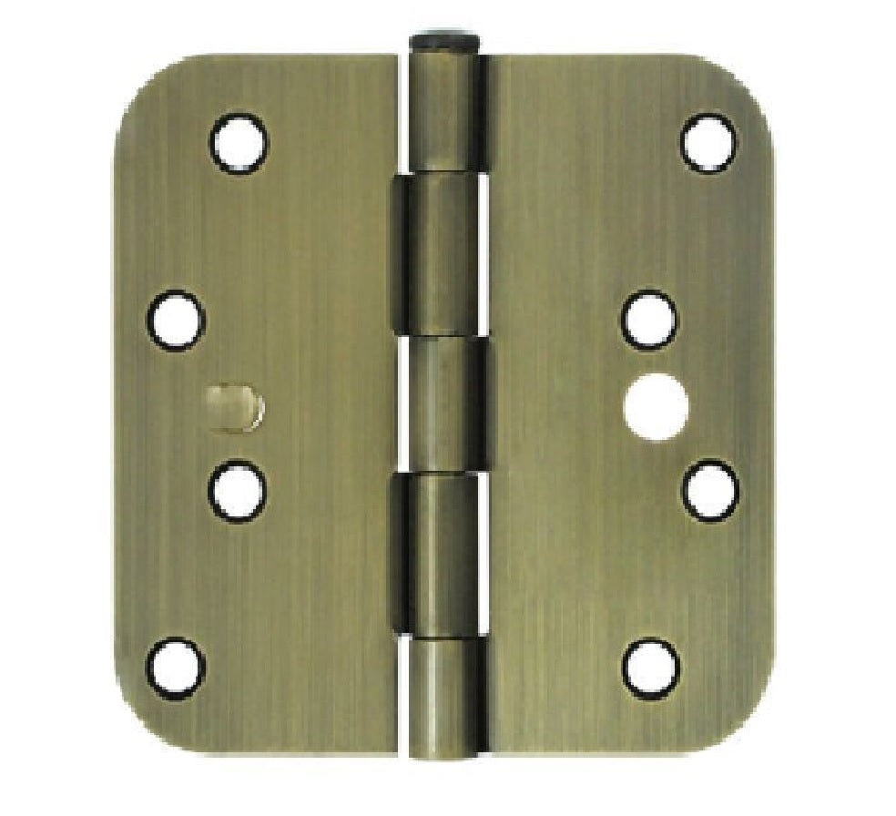 Deltana S44R5BK5S Radius Hinge, Antique Brass
