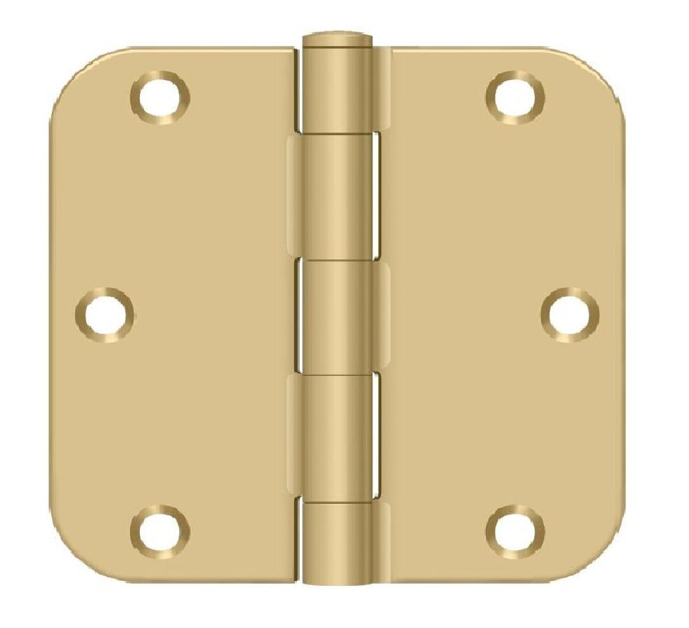 Deltana S35R5BK4 Radius Hinge, Satin Brass