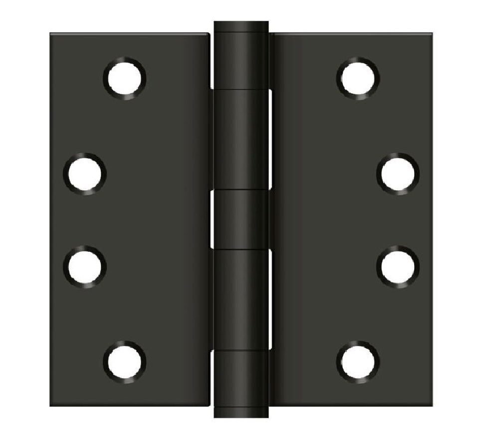 Deltana S44HD10B Square Door Hinge, Oil Rubbed Bronze