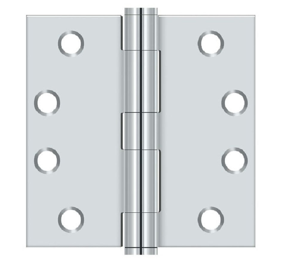 Deltana S44HD26 Square Door Hinge, Bright Chrome