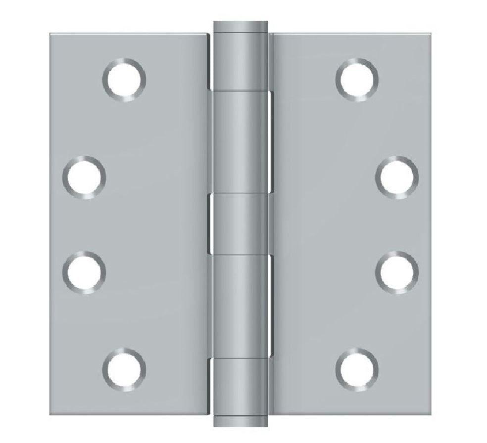 Deltana S44HD26D Square Door Hinge, Satin Chrome
