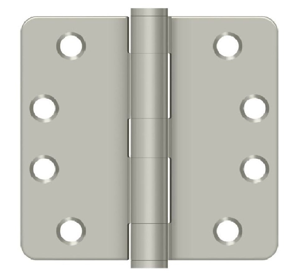 Deltana S44R4HD15 Radius Door Hinge, Satin Nickel