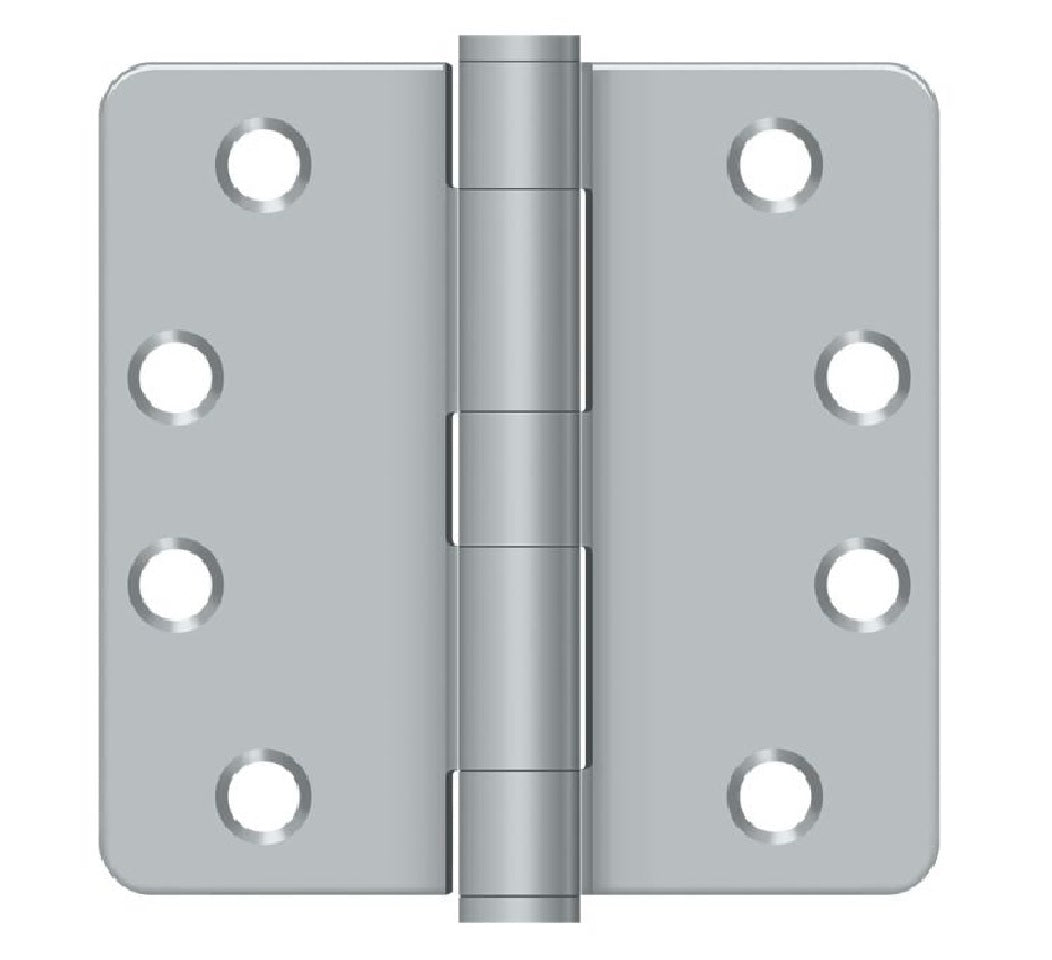 Deltana S44R4HD26D Radius Door Hinge, Satin Chrome