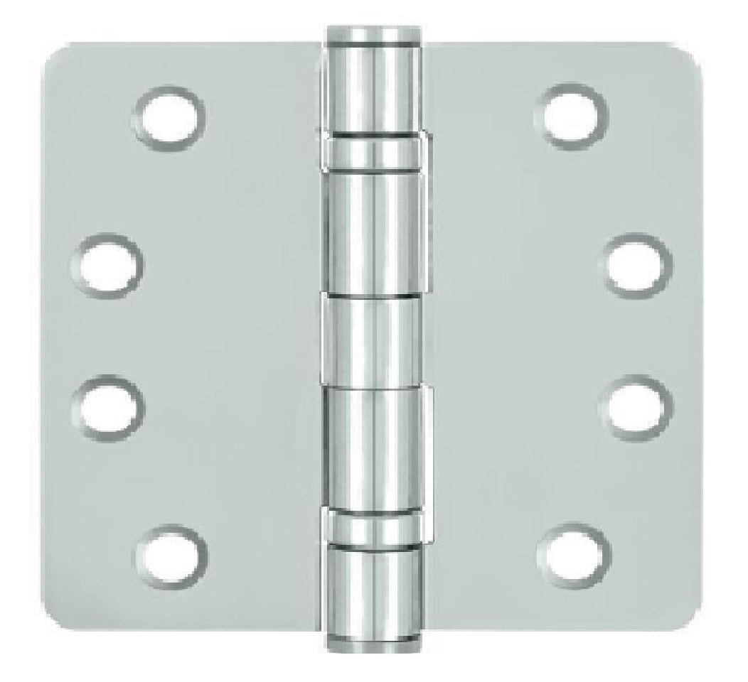 Deltana S44R4HDB26 Radius Door Hinge, Bright Chrome
