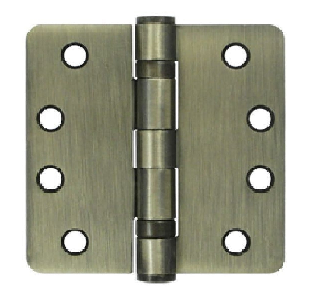 Deltana S44R4HDB5 Radius Door Hinge, Antique Brass