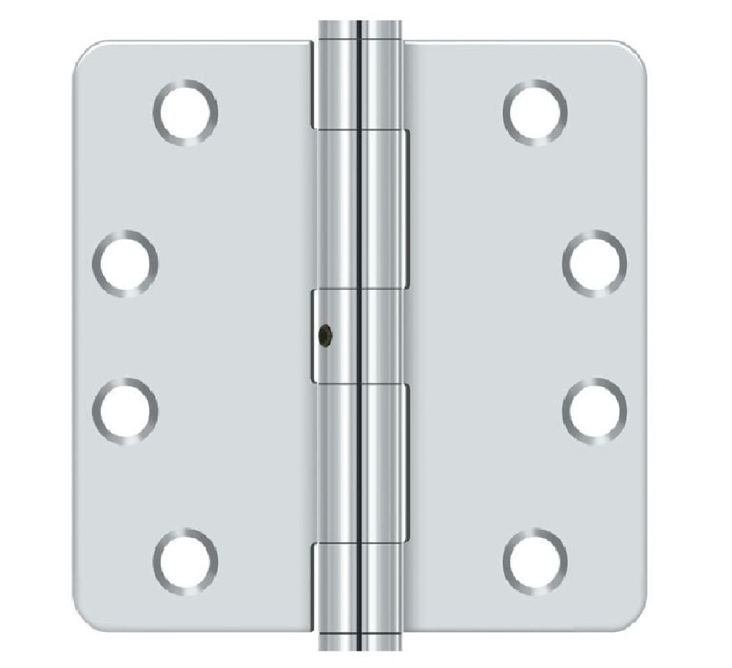 Deltana S44R4HDN26 Radius Door Hinge, Bright Chrome