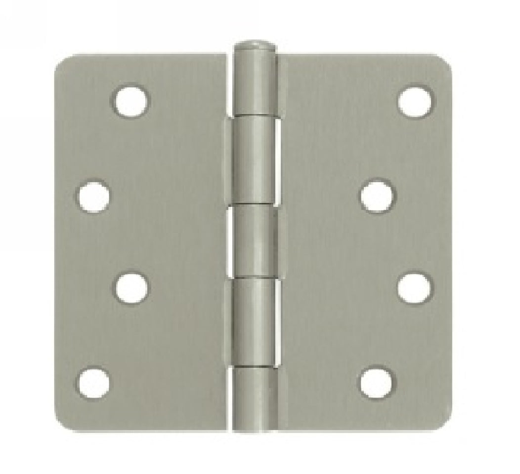 Deltana S44R4N15 Radius Door Hinge, Satin Nickel