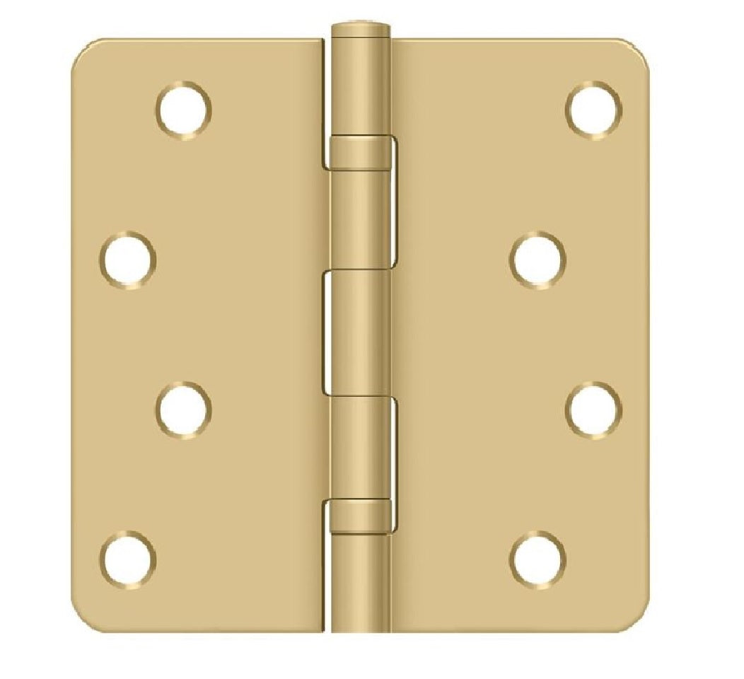 Deltana S44R4BB4 Radius Hinge, Satin Brass
