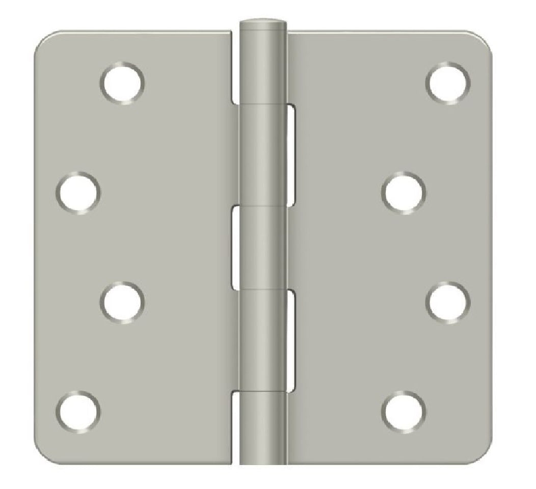 Deltana S44R415 Radius Door Hinge, Satin Nickel