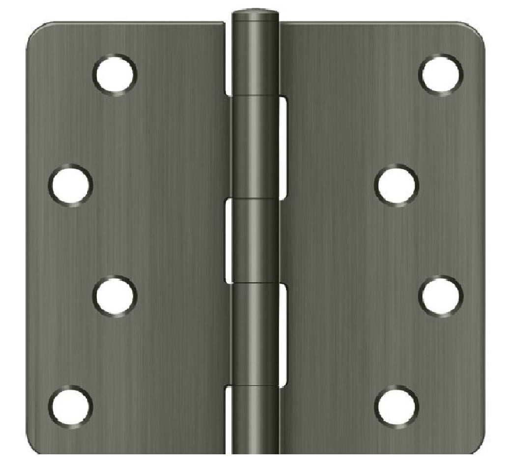 Deltana S44R415A Radius Door Hinge, Antique Nickel