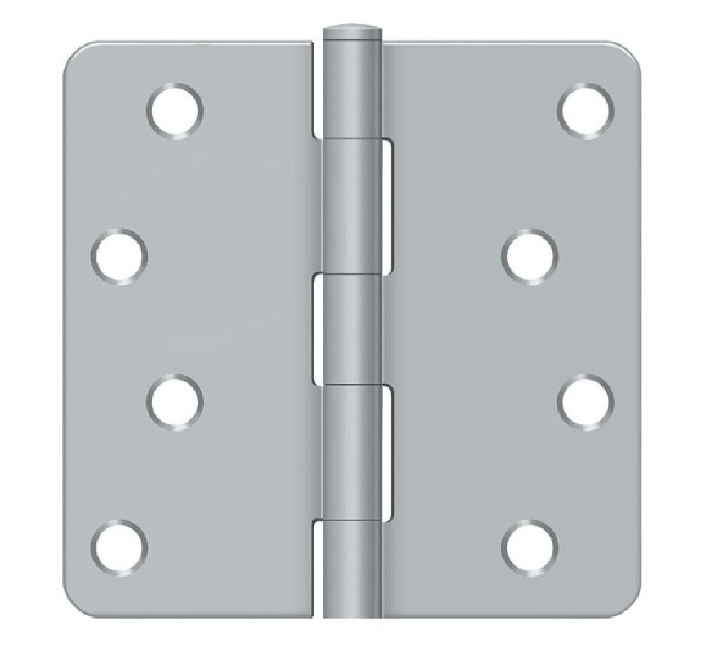 Deltana S44R426D Radius Door Hinge, Satin Chrome