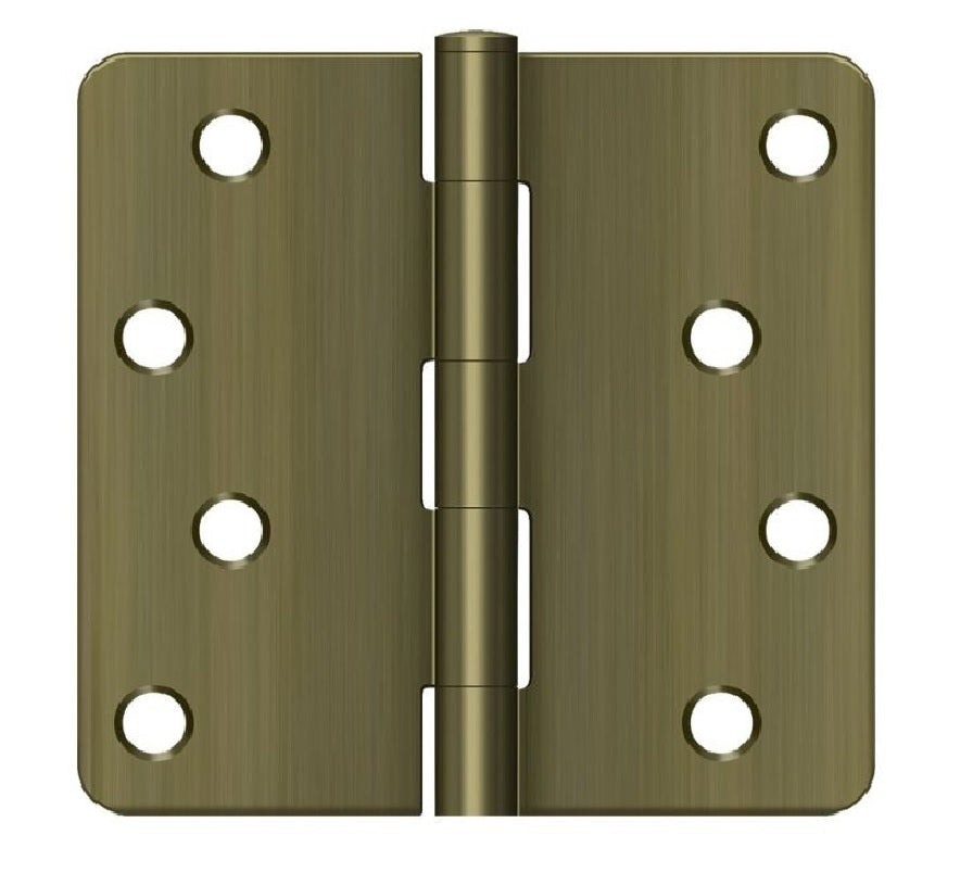 Deltana S44R45 Radius Door Hinge, Antique Brass