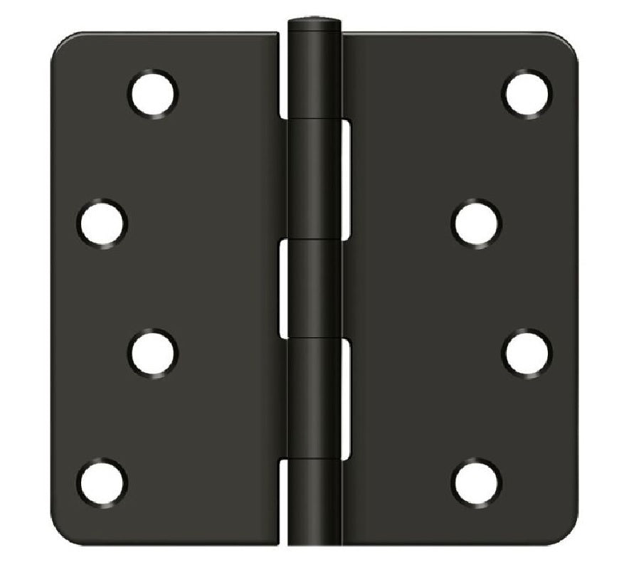 Deltana S44R4BK10B Radius Door Hinge, Oil Rubbed Bronze