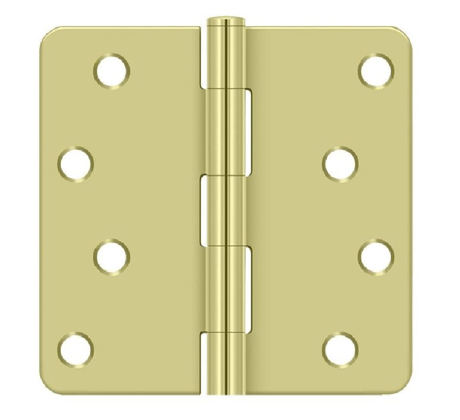 Deltana S44R4BK2D Radius Door Hinge, Zinc Dichromate Plated