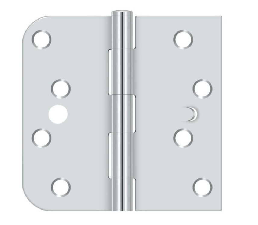 Deltana S44058TT26-LH SQ Door Hinge, Bright Chrome