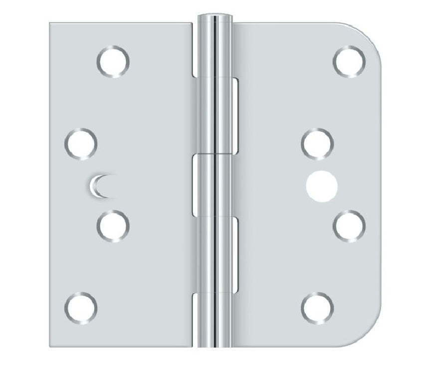 Deltana S44058TT26-RH SQ Door Hinge, Bright Chrome