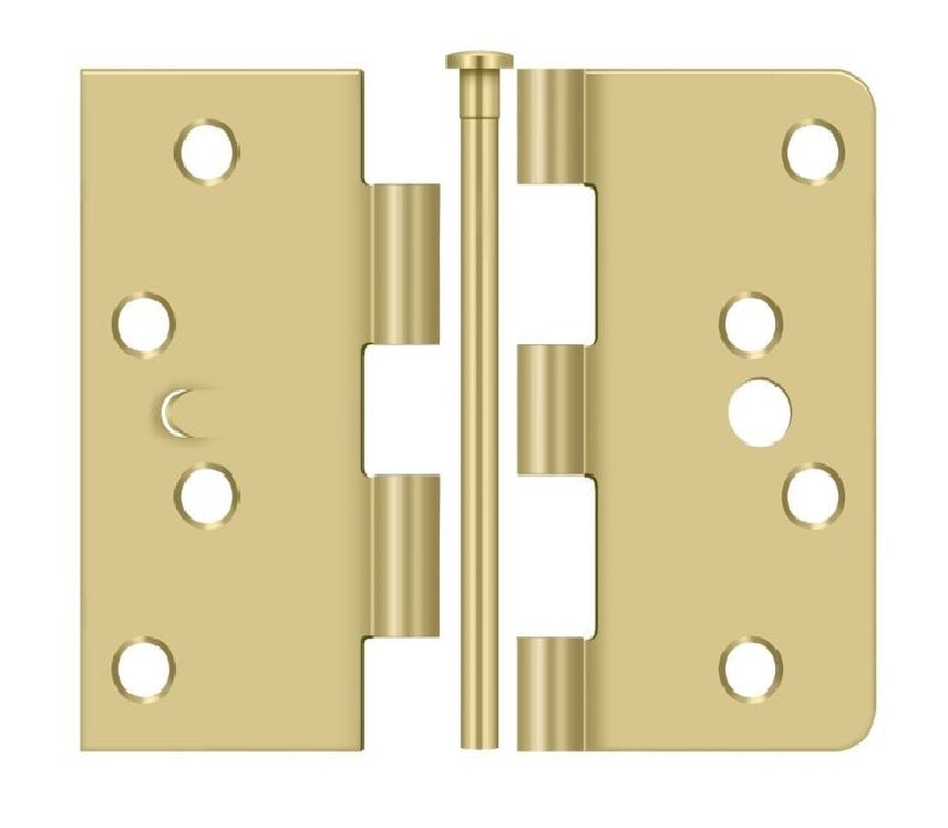 Deltana S44058TT4-UN SQ Door Hinge, Satin Brass