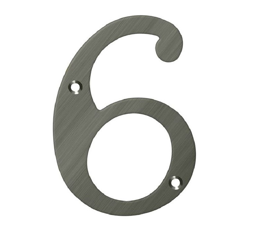 Deltana RN4-6U15A House Number, Antique Nickel, 4"