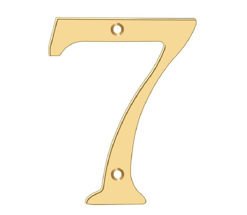 Deltana RN4-7 House Number, Lifetime Brass, 4"