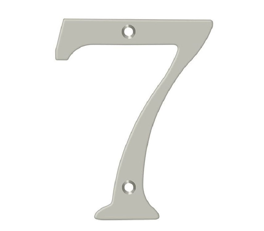 Deltana RN4-7U15 House Number, Satin Nickel, 4"