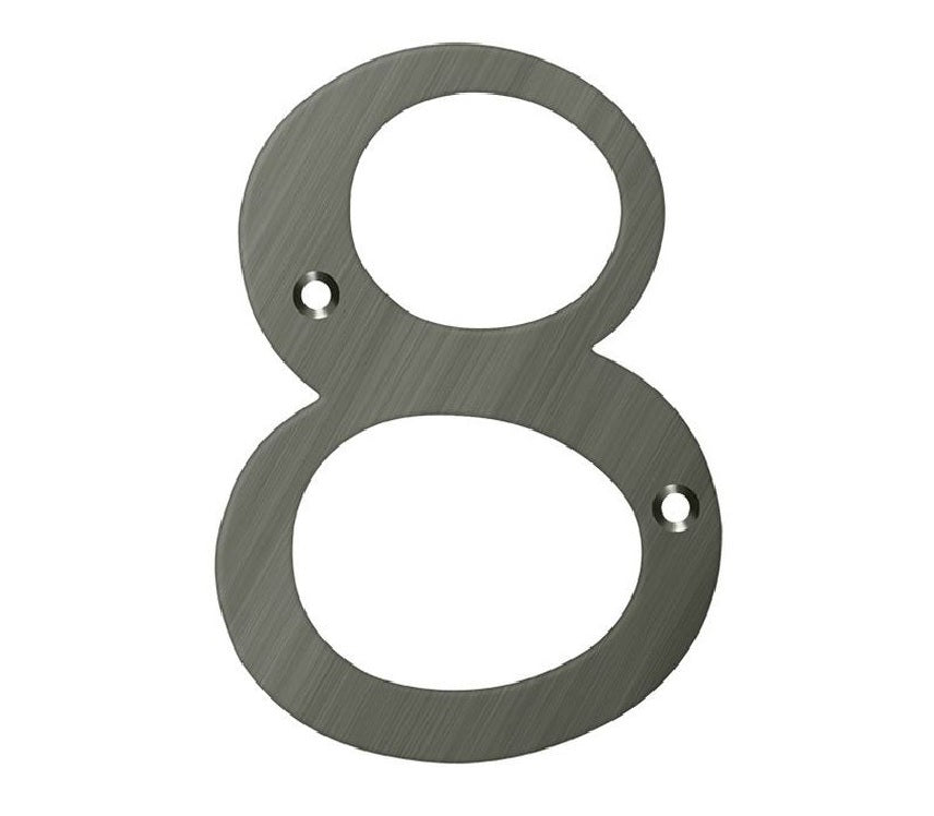 Deltana RN4-8U15A House Number, Antique Nickel, 4"