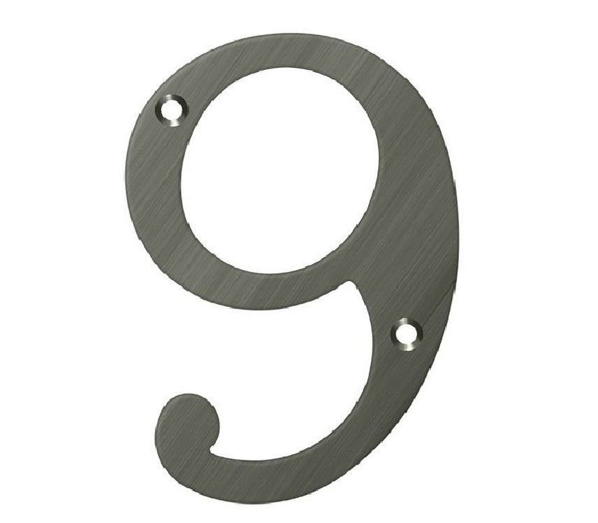 Deltana RN4-9U15A House Number, Antique Nickel, 4"