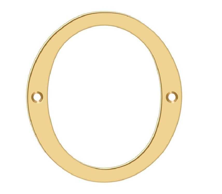 Deltana RN6-0 House Number, Lifetime Brass, 6"