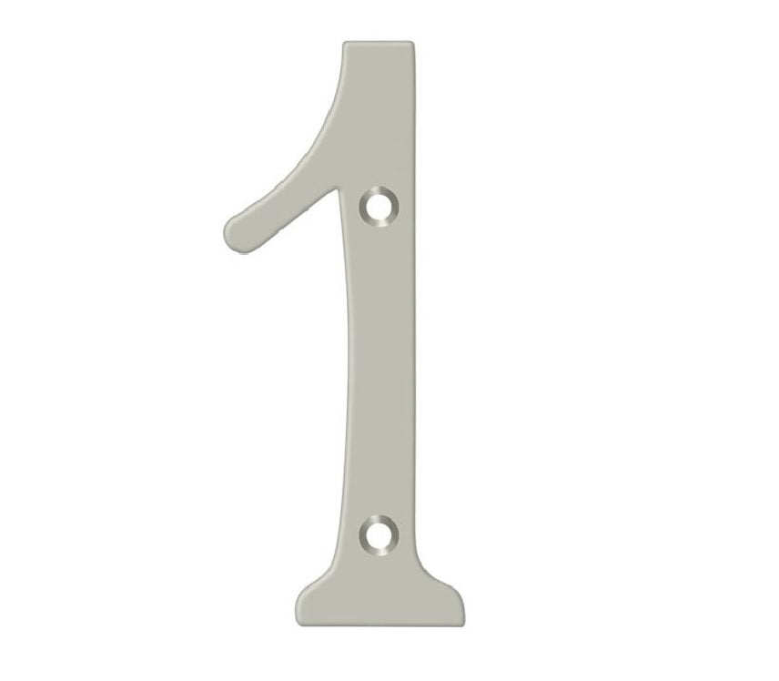 Deltana RN6-1U15 House Number, Satin Nickel, 6"