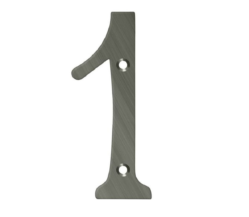 Deltana RN6-1U15A House Number, Antique Nickel, 6"
