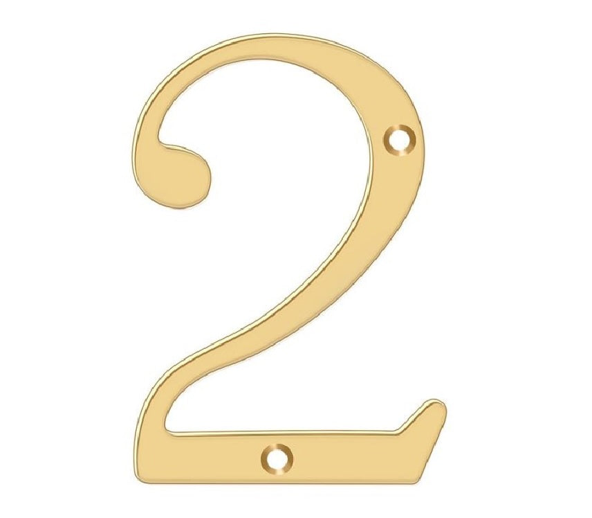 Deltana RN6-2 House Number, Lifetime Brass, 6"