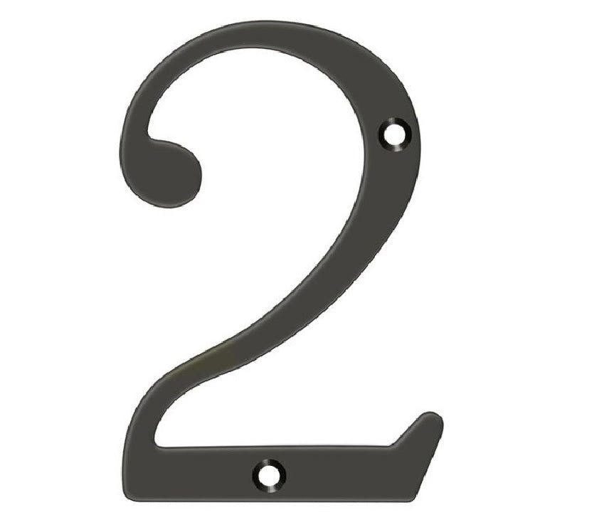 Deltana RN6-2U10B House Number, Oil Rubbed Bronze, 6"