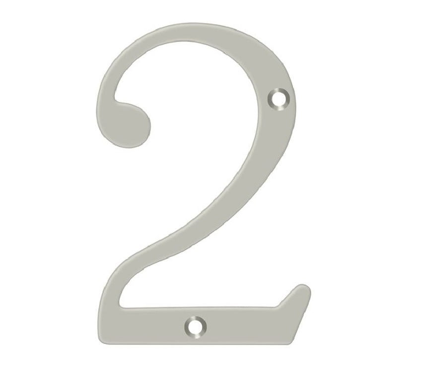 Deltana RN6-2U15 House Number, Satin Nickel, 6"