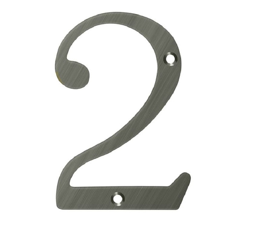 Deltana RN6-2U15A House Number, Antique Nickel, 6"