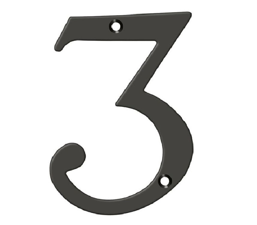 Deltana RN6-3U10B House Number, Oil Rubbed Bronze, 6"