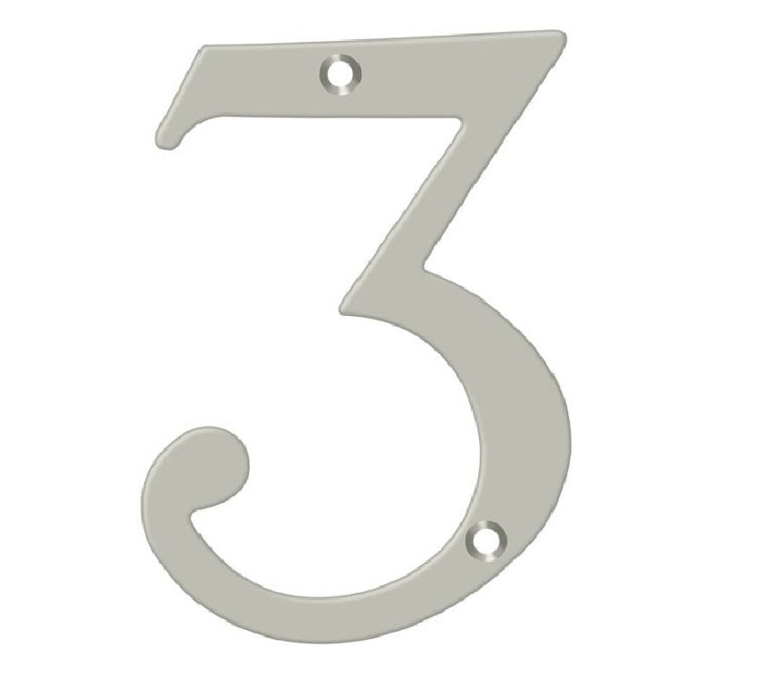 Deltana RN6-3U15 House Number, Satin Nickel, 6"