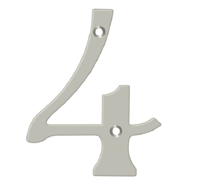 Deltana RN6-4U15 House Number, Satin Nickel, 6"