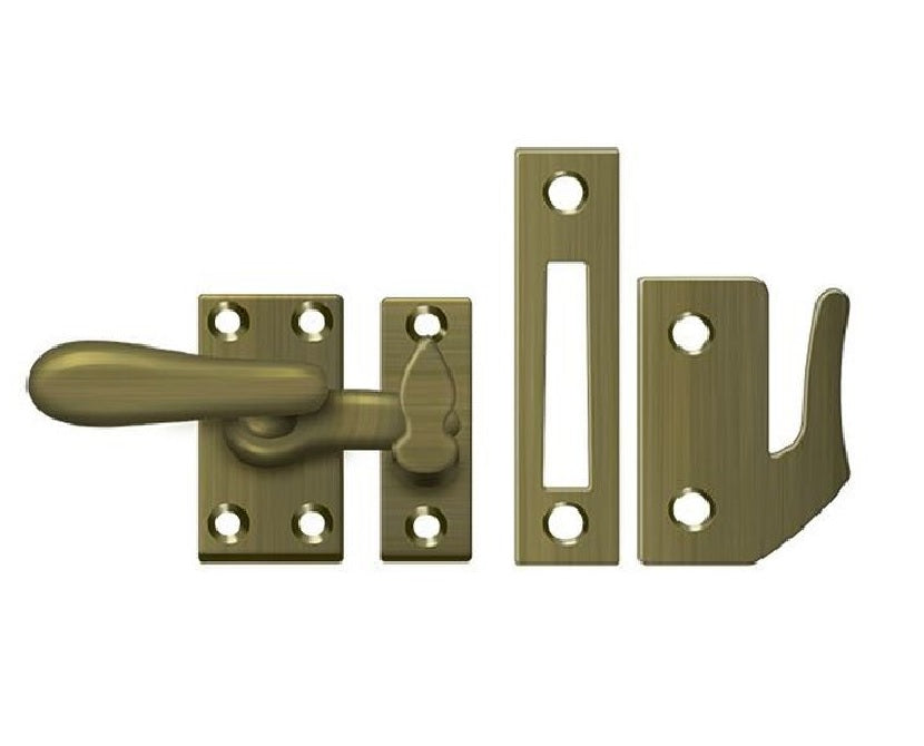 Deltana CF66U5 Casement Fastener Window Lock, Antique Brass