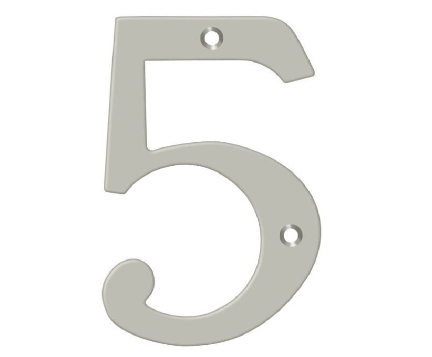 Deltana RN6-5U15 House Number, Satin Nickel, 6"