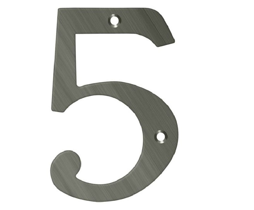 Deltana RN6-5U15A House Number, Antique Nickel, 6"