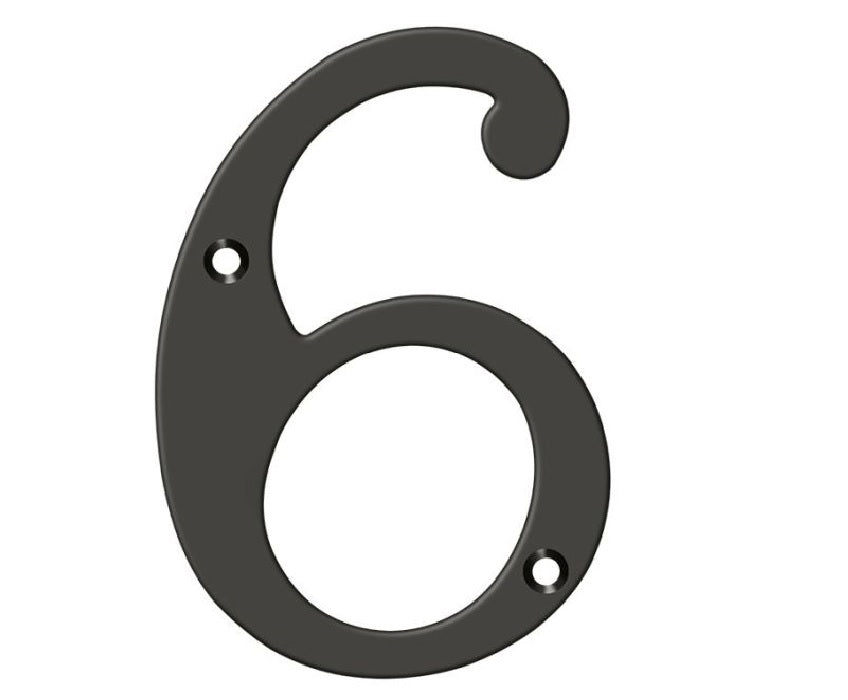 Deltana RN6-6U10B House Number, Oil Rubbed Bronze, 6"